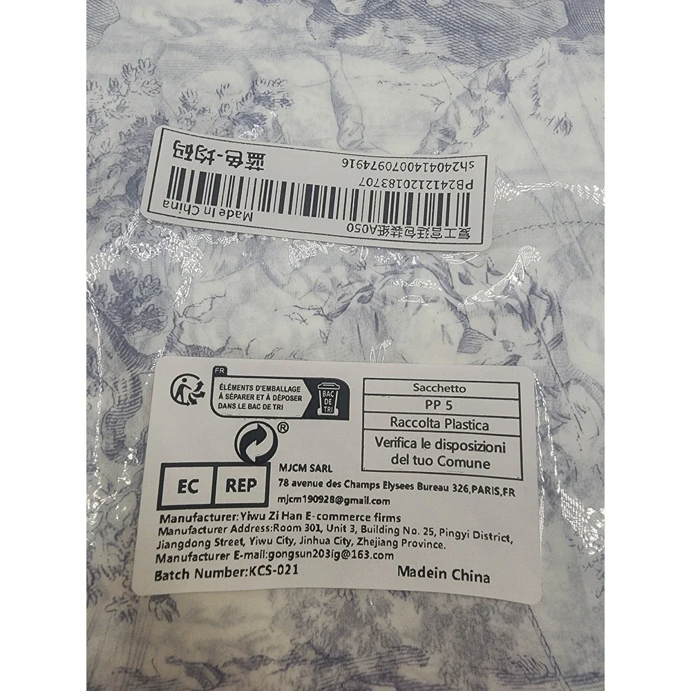 Blue Toile de Jouy Pattern Tissue Paper Sheets Gift Wrap OS